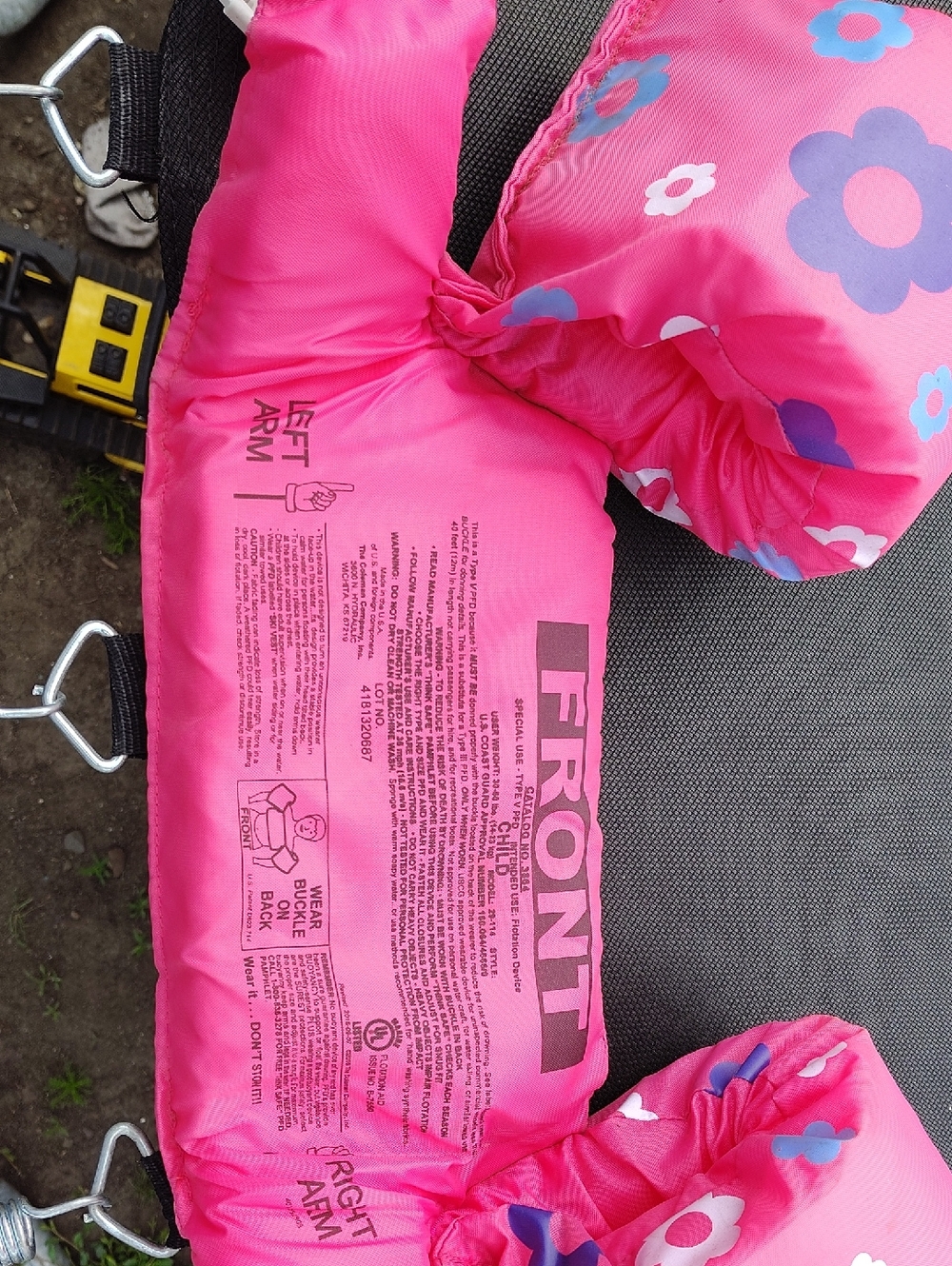 Pink Floral Child Life Jacket Vest - Unknown Brand